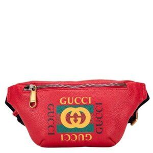 Gucci Red Leather Sherry Line Body bag/Sling bag - COA included